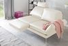 KAWOLA Sofa HURRICANE 2-Sitzer Leder weiß 87 x 141 x 170 cm Bild 5