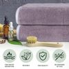 2er Pack KinHwa Mikrofaser Handtuch Haare 50x100cm Violett Bild 4