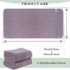 2er Pack KinHwa Mikrofaser Handtuch Haare 50x100cm Violett Bild 2