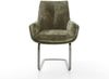 Freischwinger Clea-Flex Chenille Olive Freischwinger flach Graphit Bild 2
