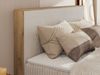 Boxspringbett, Set mit zwei Multipocket-Matratze und Topper, hohe Kopfteil, Eiche Wotan Holzrahmen - WOOD CLASSIC KING - 180 x 200 cm - Beige Cord - H4 Bild 3
