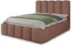Polsterbett Aura - Bettkasten mit Gasdruckfedern - Doppelbett mit Lattenrost, Bett mit Polsterkopfteil, Bettgestell, Schlafzimmer, Bouclé-Stoff (180 x 200 cm, Rosa (Coral 45)) Bild 2