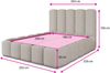 Polsterbett Aura - Bettkasten mit Gasdruckfedern - Doppelbett mit Lattenrost, Bett mit Polsterkopfteil, Bettgestell, Schlafzimmer, Bouclé-Stoff (180 x 200 cm, Rosa (Coral 45)) Bild 5