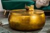 riess-ambiente Couchtisch ORIENT STORAGE Ø70cm gold (Einzelartikel, 1-St), Wohnzimmer · Metall · rund · mit Stauraum · Hammerschlag · handmade Bild 5
