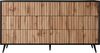 Selsey 'Bello' Sideboard mit 6 Schubladen, Wotan-Eichenholz-Optik mit schwarzen Beinen, 78 x 154 x 38 cm Bild 5