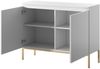 Selsey 'Bemmi' Sideboard 2-türig, weiß mit goldenem Gestell, ca. 77 x 100 x 35 cm Bild 3