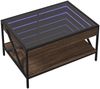Couchtisch, Sofatisch mit Infinity-LED Braun Eichen-Optik 70x50x38 cm Bild 3