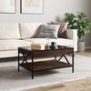 Couchtisch, Sofatisch mit Infinity-LED Braun Eichen-Optik 70x50x38 cm Bild 4
