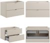 Lomadox Badmöbel-Set DURANGO-56, (Spar-Set, 2-St, Waschtischunterschrank Hochschrank), Unterschrank 80cm breit, kaschmir, versch. Griffvarianten Bild 3