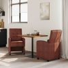 vidaXL Esszimmerstühle mit Rollen 2 pcs Glänzendes Braun Kunstleder 42017895 Bild 3