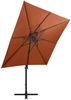 vidaXL Ampelschirm mit LED-Beleuchtung 250 cm Terrakotta 312327 Bild 4