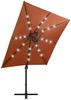 vidaXL Ampelschirm mit LED-Beleuchtung 250 cm Terrakotta 312327 Bild 3