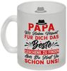 speecheese Tasse Papa wir haben versucht das beste Geschenk zu finden. Glas Tasse Bild 2