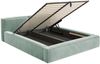 Selsey 'Tilves Slim'Polsterbett 160x200 mit Bettkasten und Lattenrost, Velours, salbeigrün Bild 4