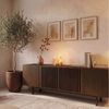 IDIMEX Lowboard LINN, Sideboard 180 cm aus Massivholz mit Lamellentüren Nussbaum Finish Bild 2