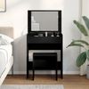vidaXL Schminktisch mit Hocker Schwarz 60x40x113,5 cm 848214 Bild 4