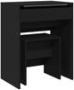 vidaXL Schminktisch mit Hocker Schwarz 60x40x113,5 cm 848214 Bild 2
