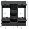 Waschmaschienenumbau Set (B/H/T: 183x195x68 cm) in anthrazit Nachbildung Bild 4