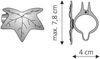 Liedeco Dekoklammer Blatt, Gardinen, Vorhänge, (Packung, 2-St), für Gardinen, Vorhänge Bild 2