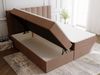 GRAINGOLD Mocca Doppelbett 180x200, Boxspringbett mit gepolstertes Kopfteil, zwei Bettkästen, Velour-Stoff, Braun Bild 5