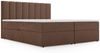 GRAINGOLD Mocca Doppelbett 180x200, Boxspringbett mit gepolstertes Kopfteil, zwei Bettkästen, Velour-Stoff, Braun Bild 2