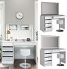 Schminktisch Sherry Weiß 120 cm mit LED-Spiegel und Hocker Vicco Bild 2