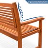 Casaria Gartenbank | 2-Sitzer | 320kg Belastbarkeit, Eukalyptus natur, 120 x 60 x 90 cm Bild 4