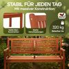 Casaria Gartenbank | 2-Sitzer | 320kg Belastbarkeit, Eukalyptus natur, 120 x 60 x 90 cm Bild 3
