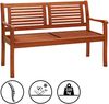 Casaria Gartenbank | 2-Sitzer | 320kg Belastbarkeit, Eukalyptus natur, 120 x 60 x 90 cm Bild 3