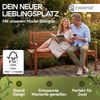 Casaria Gartenbank | 2-Sitzer | 320kg Belastbarkeit, Eukalyptus natur, 120 x 60 x 90 cm Bild 2