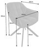 riess-ambiente Polsterstuhl PAPILLON anthrazit / schwarz (Einzelartikel, 1 St), Esszimmer · Stoff · Metall · Armlehne · 180° drehbar · Modern Design Bild 4