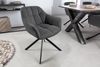 riess-ambiente Polsterstuhl PAPILLON anthrazit / schwarz (Einzelartikel, 1 St), Esszimmer · Stoff · Metall · Armlehne · 180° drehbar · Modern Design Bild 2