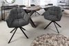 riess-ambiente Polsterstuhl PAPILLON anthrazit / schwarz (Einzelartikel, 1 St), Esszimmer · Stoff · Metall · Armlehne · 180° drehbar · Modern Design Bild 5