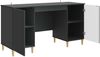 vidaXL Schreibtisch mit Regal Schwarz 142,5 x 50 x 75 cm Holzwerkstoff 3414595 Bild 4