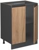 Küchenunterschrank R-Line Goldkraft Eiche 60 cm J-Shape AP Marmor Vicco Bild 4
