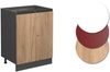 Küchenunterschrank R-Line Goldkraft Eiche 60 cm J-Shape AP Marmor Vicco Bild 5