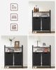 Vasagle Wäschekorb mit 2 Fächer, Metallgestell Vintagebraun/Schwarz, 2x46 L / 73 x 33 x 91 cm Bild 4