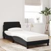 vidaXL Bett mit Matratze "Dover" Schwarz 90x200 cm Samt 3208333 Bild 3