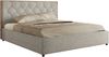 Polsterbett mit Bettkasten LARINO CLASSIC 160 x 200 cm Lattenrost und Gasdruckfedern, stabiles Bettgestell, modernes Design - Hellgrau Strukture Bild 5