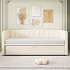 Flieks Daybett, Tagesbett Schlafsofa mit Unterbett 90x200cm/180x200cm Samt Bild 2