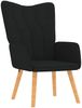 vidaXL Relaxsessel mit Hocker Schwarz Stoff [327540] Bild 5
