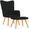 vidaXL Relaxsessel mit Hocker Schwarz Stoff [327540] Bild 2