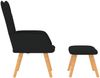 vidaXL Relaxsessel mit Hocker Schwarz Stoff [327540] Bild 3