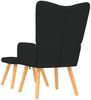 vidaXL Relaxsessel mit Hocker Schwarz Stoff [327540] Bild 4
