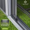 KESSER® XL Gerätehaus 4,2m³ mit Fundament und 2x Schiebetür, inkl. Arbeitshandschuhe, Metall grau, 195 x 131 x 186 cm, 4,2m Bild 3