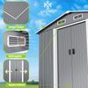 KESSER® XL Gerätehaus 4,2m³ mit Fundament und 2x Schiebetür, inkl. Arbeitshandschuhe, Metall grau, 195 x 131 x 186 cm, 4,2m Bild 2