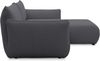 DOMO. collection Ecksofa 800 022, kleines Modulsofa in L-Form mit Taschenfederkern und attraktiver Biese-Naht, Sofa, Polsterecke, Eckcouch 194 x 168 x 79 cm (BxTxH), dunkelgrau Bild 3