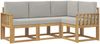 vidaXL Outdoor-Sofagarnitur 4 pcs Weiß und Hellgrau 3387555 Bild 2