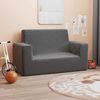 vidaXL Kindersofa 2-Sitzer Anthrazit Weich Plüsch 4104798 Bild 2