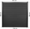 WPC-Sichtschutz Sarthe, Windschutz Zaun, Alu-Pfosten ~ 2er Set, 3,75m anthrazit Bild 3